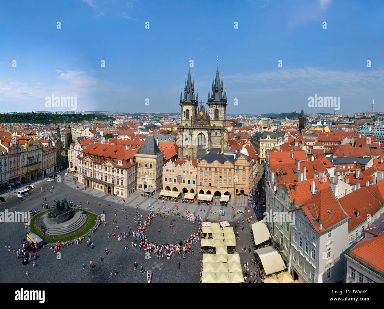 Alta risoluzione panorama di Praga Square Foto Stock