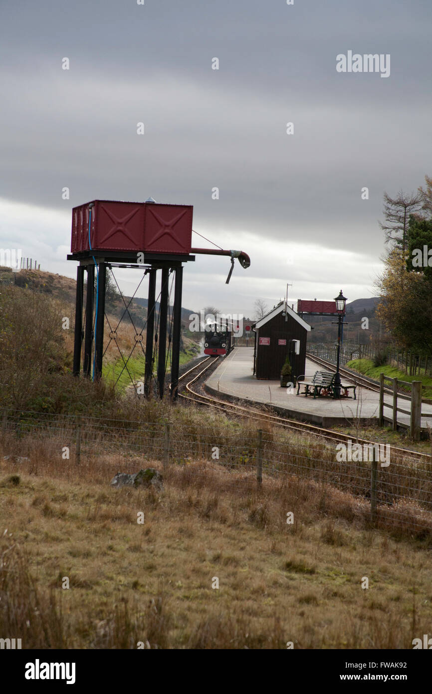 Stazione Rhyd-Ddu Il Wesh Highland Railway Rhyd-Ddu Snowdonia Gwynedd Galles del Nord Foto Stock