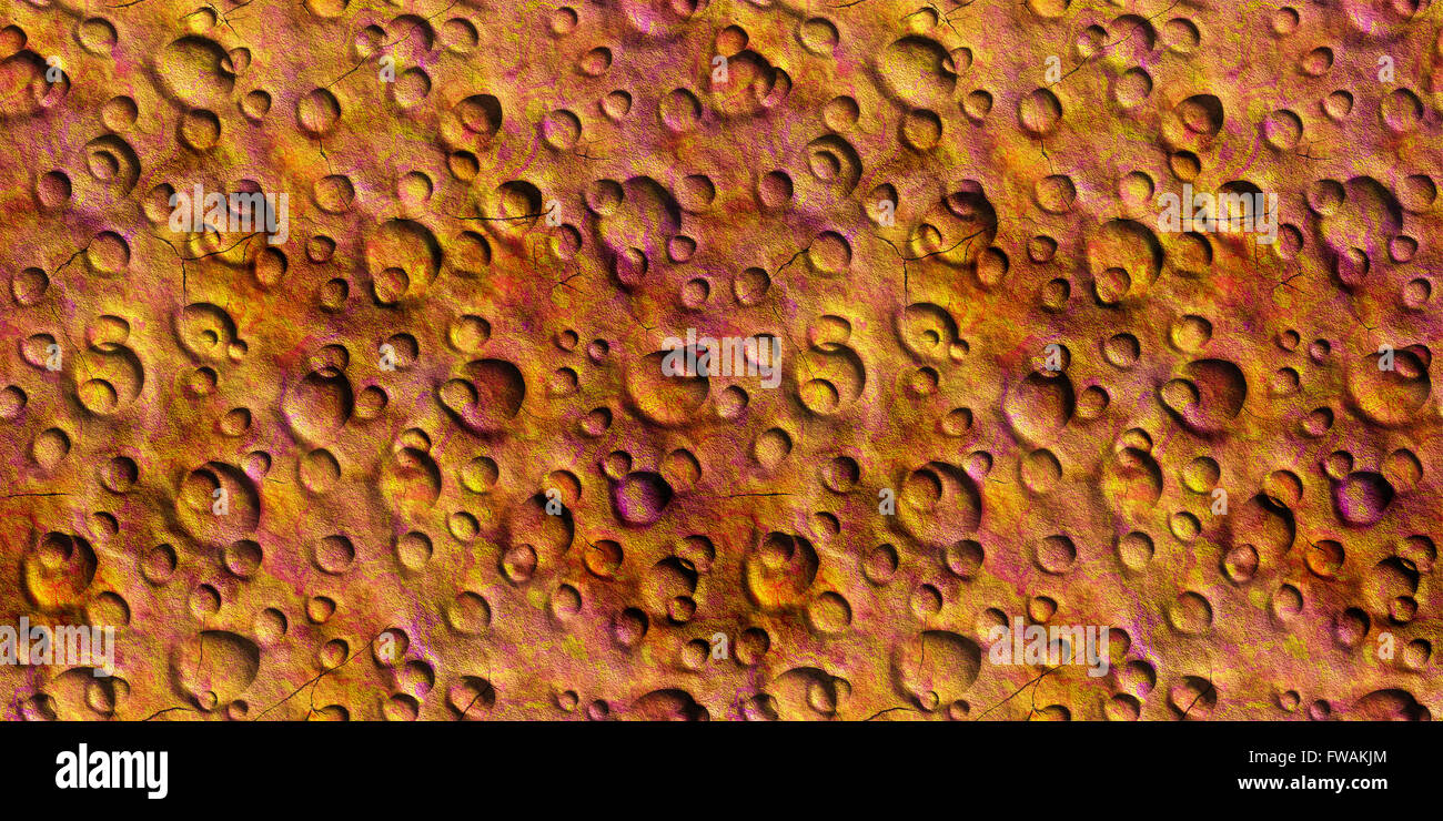 Senza soluzione di continuità la superficie texture Mars 3D illustrazione Foto Stock