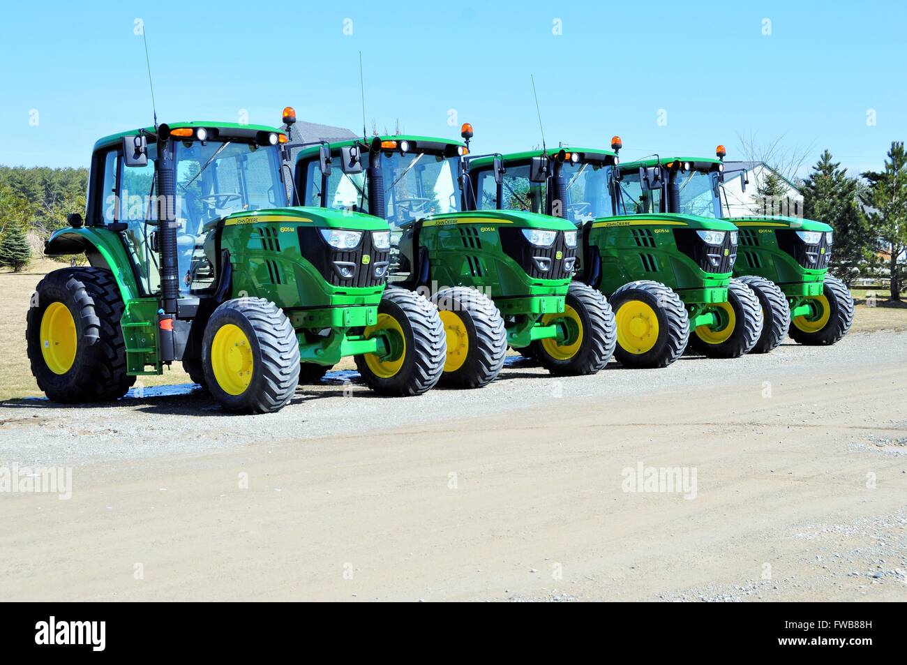 I trattori John Deere Foto Stock