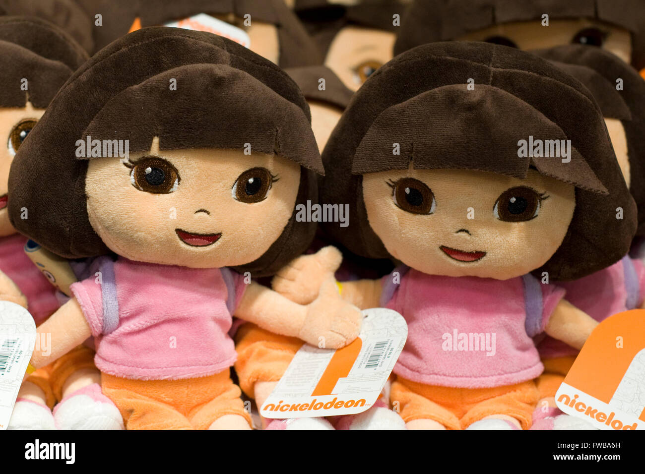 Dora the Explorer giocattoli morbidi Foto Stock