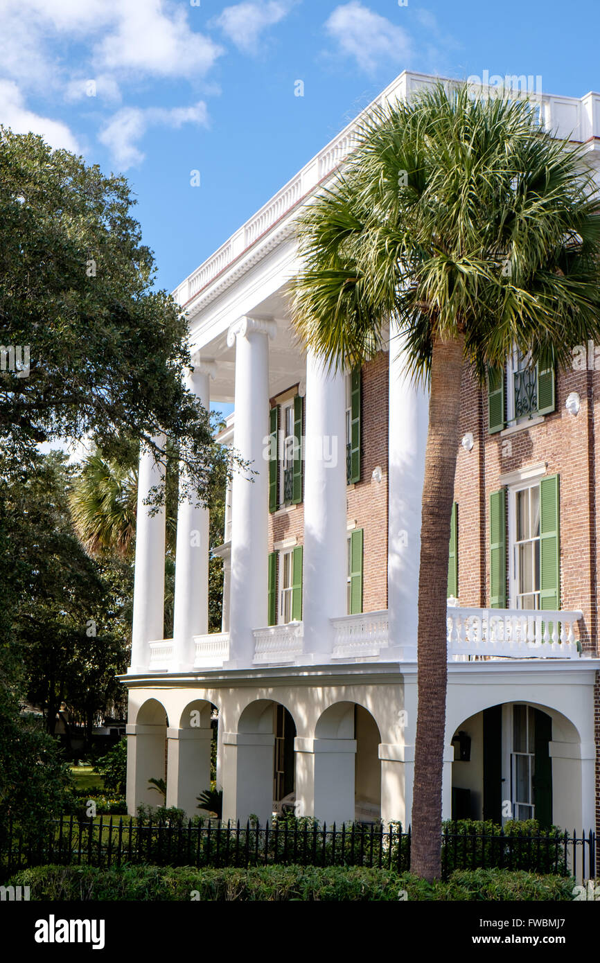 Palazzo coloniale nel centro storico di Charleston, South Carolina, STATI UNITI D'AMERICA Foto Stock