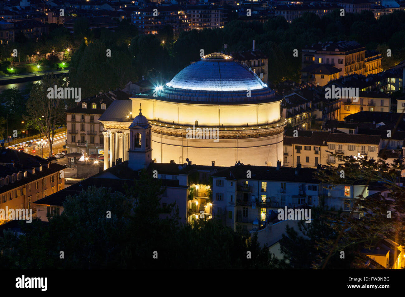 Chiesa della Gran Madre a Torino Foto Stock