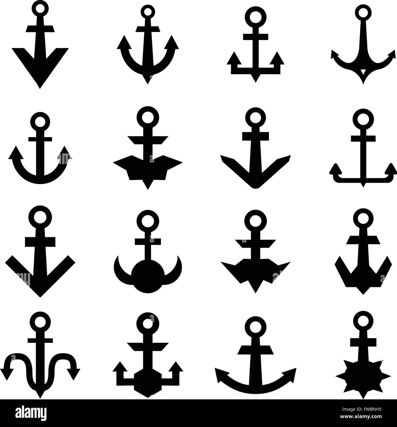 Icona di ancoraggio Illustrazione Vettoriale