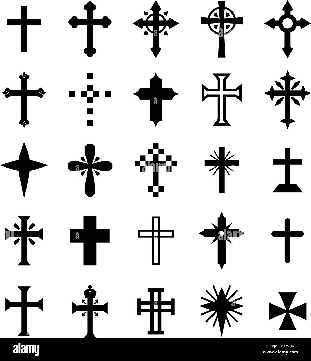 Icona a forma di croce Illustrazione Vettoriale