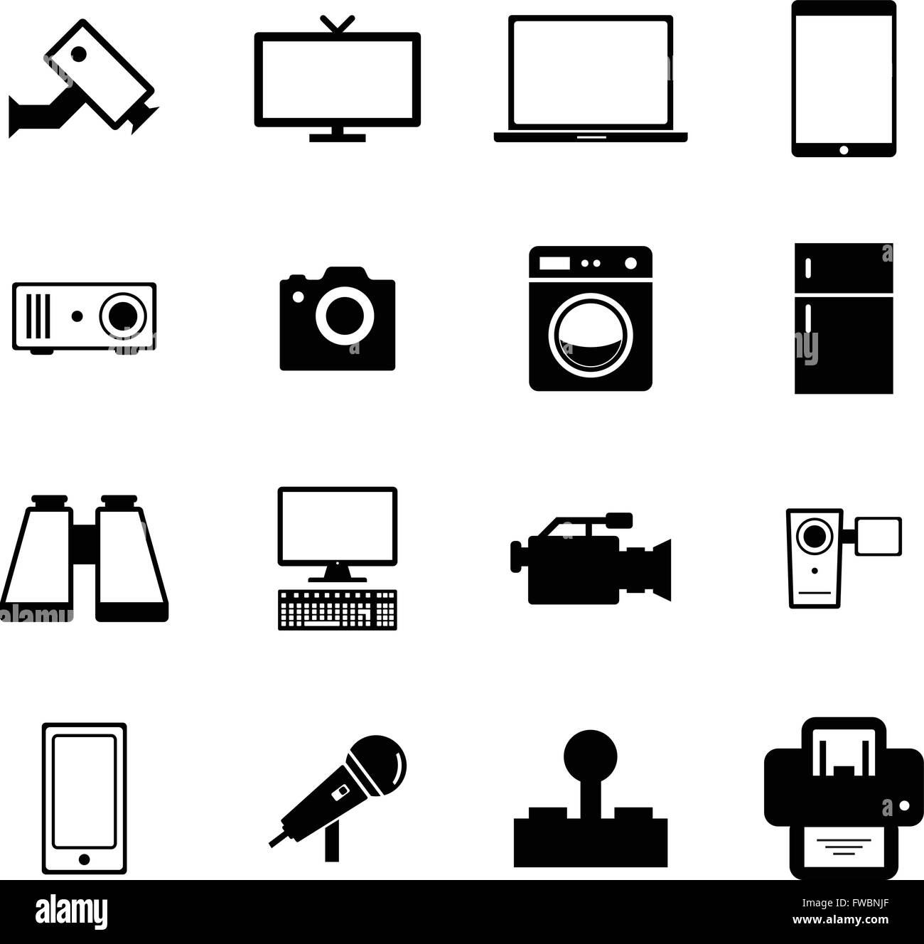 Icona elettronica Illustrazione Vettoriale