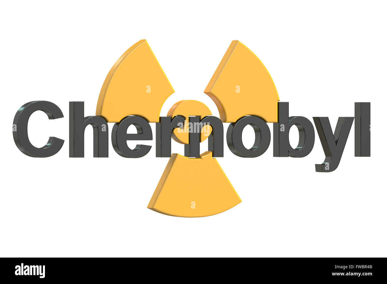 Disastro di Chernobyl concetto, rendering 3D Foto Stock
