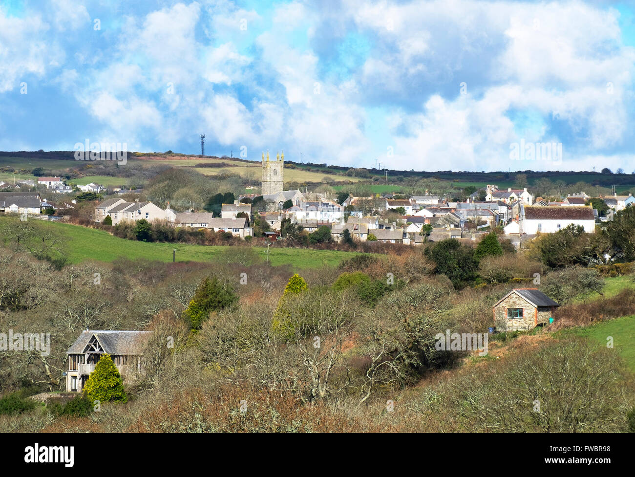 Il villaggio di Costantino si trova nella campagna tra Helston e Falmouth in Cornovaglia, England, Regno Unito Foto Stock
