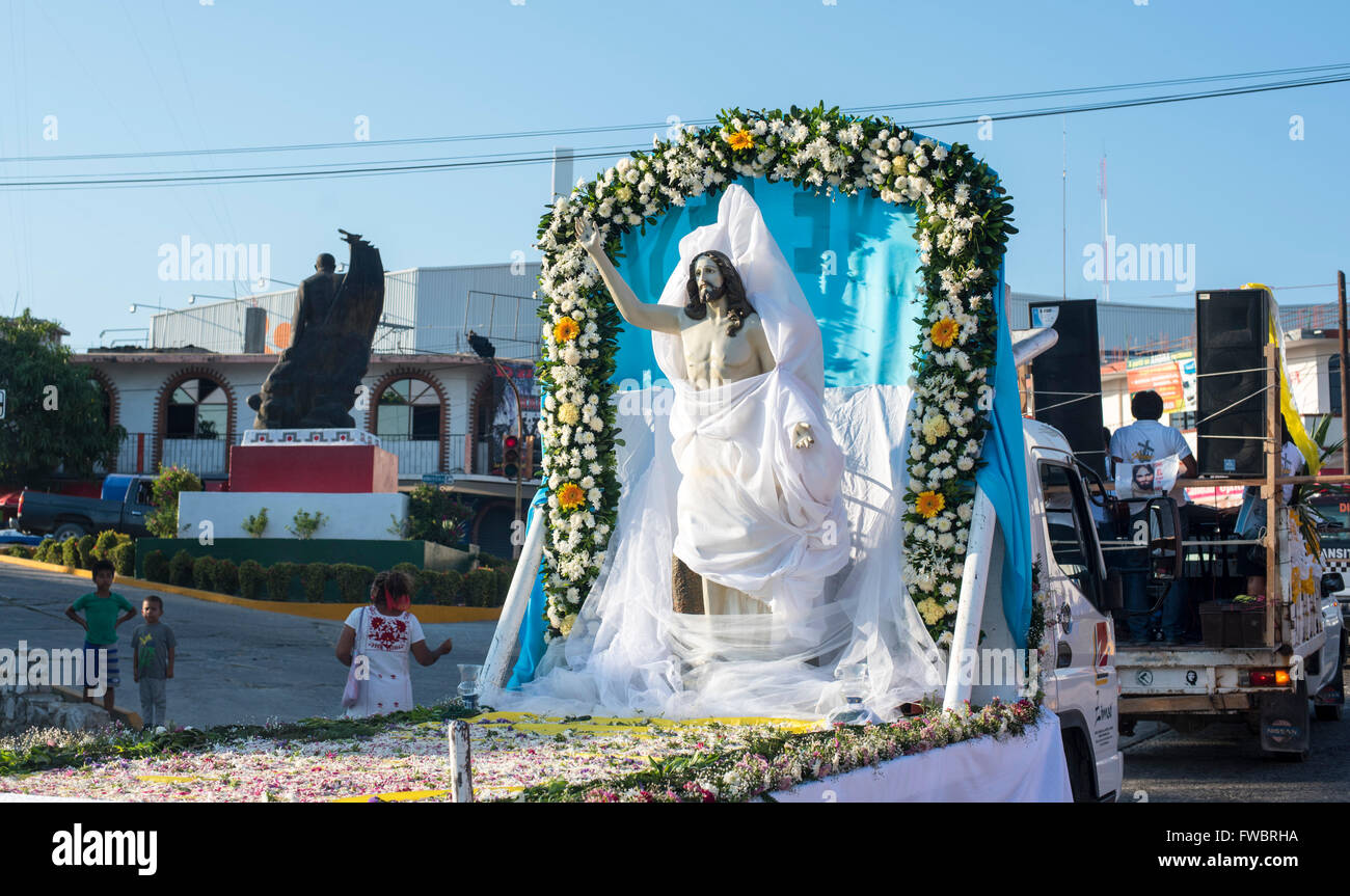 Processione di pasqua a Puerto Escondido Messico Foto Stock