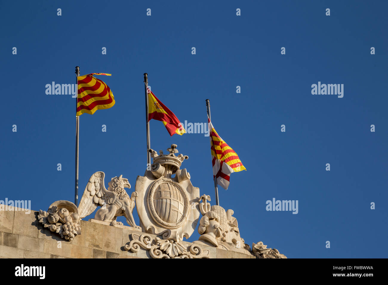 Bandiere catalane Foto Stock