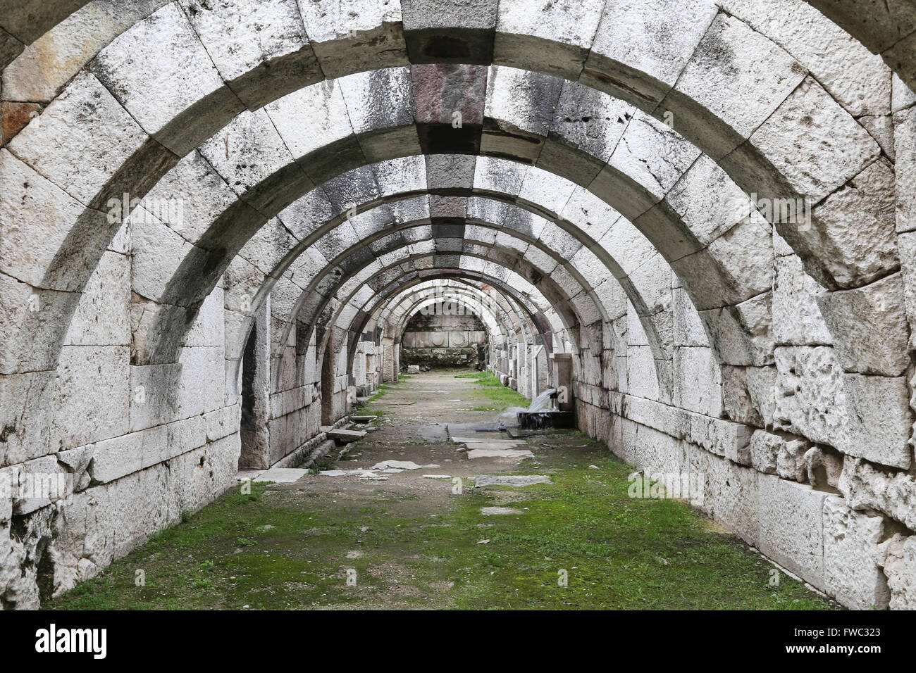 Agorà di Smirne nella città di Izmir, Turchia Foto Stock