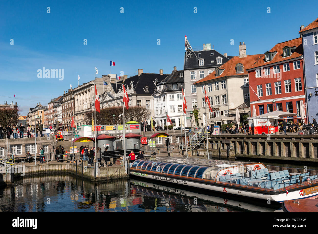 Nyhavn, Copenaghen Foto Stock