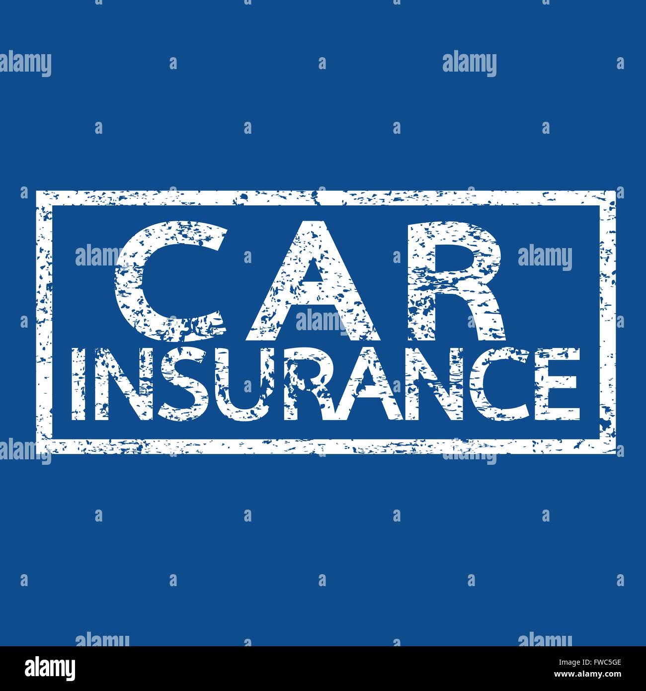 Assicurazione auto parola Illustrazione Vettoriale