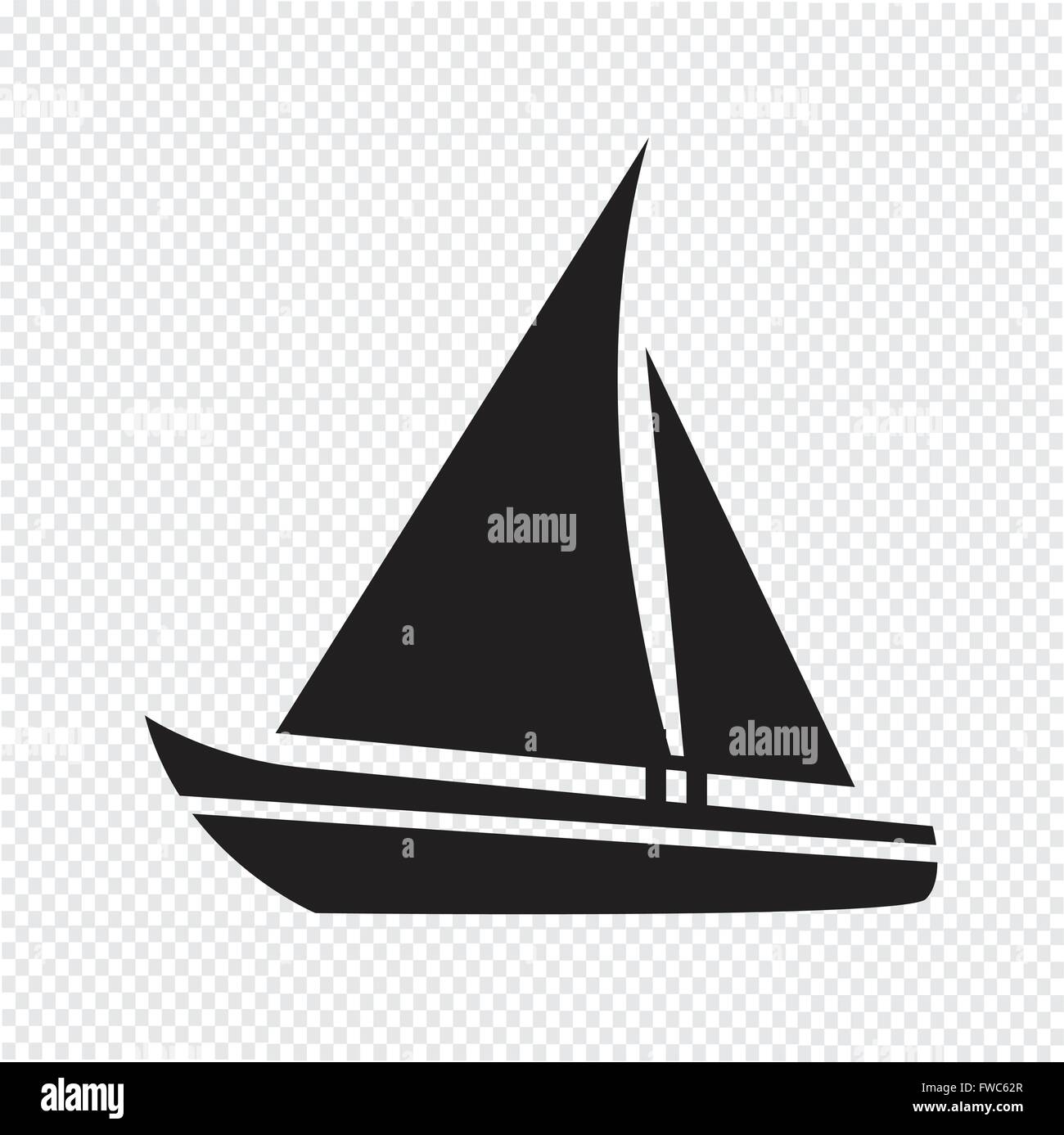 Barca a vela icona Illustrazione Vettoriale