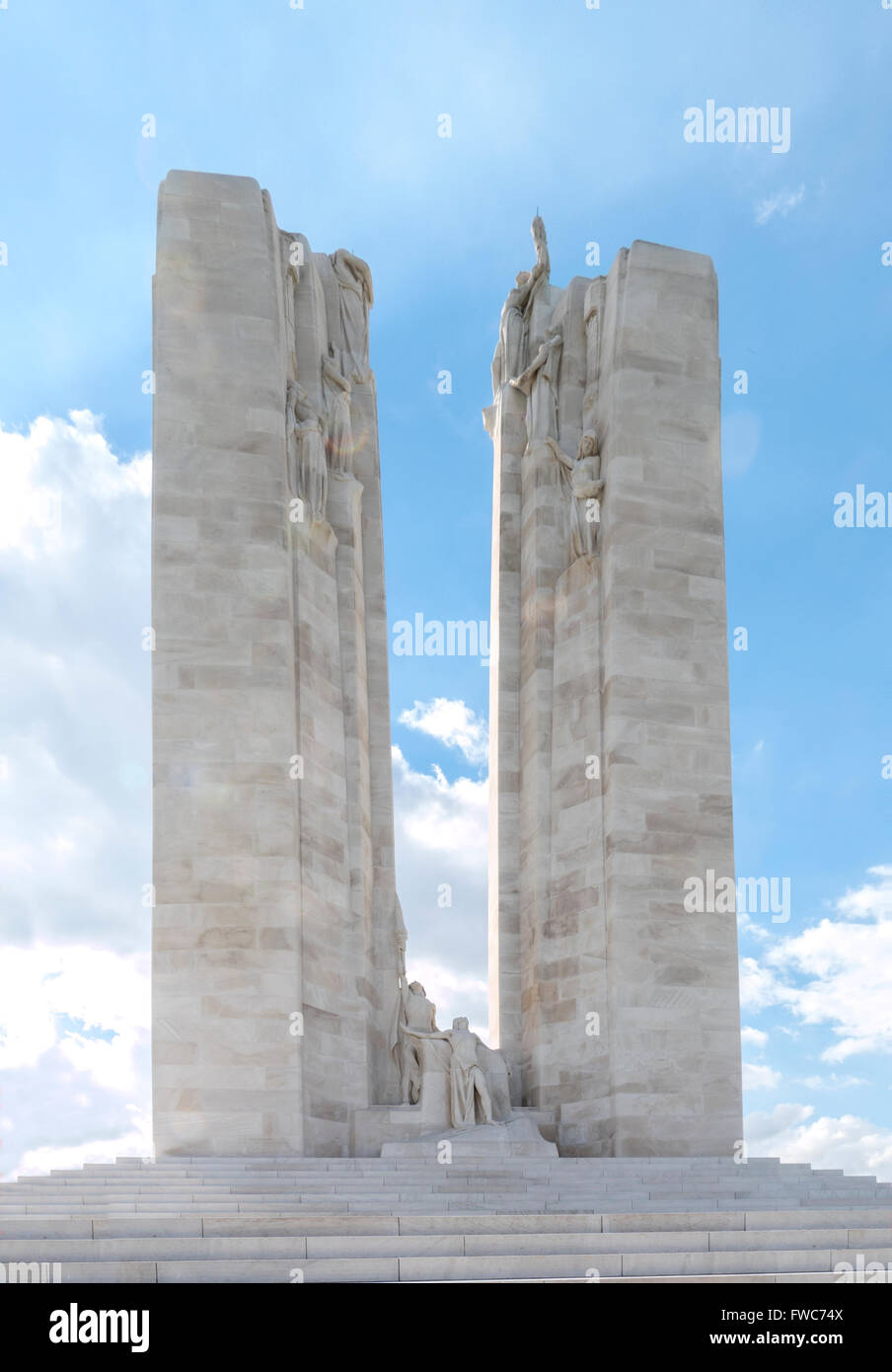 La Canadian National Vimy Memorial è un memoriale in Francia dedicata alla memoria del canadese forza expeditionary membri Foto Stock