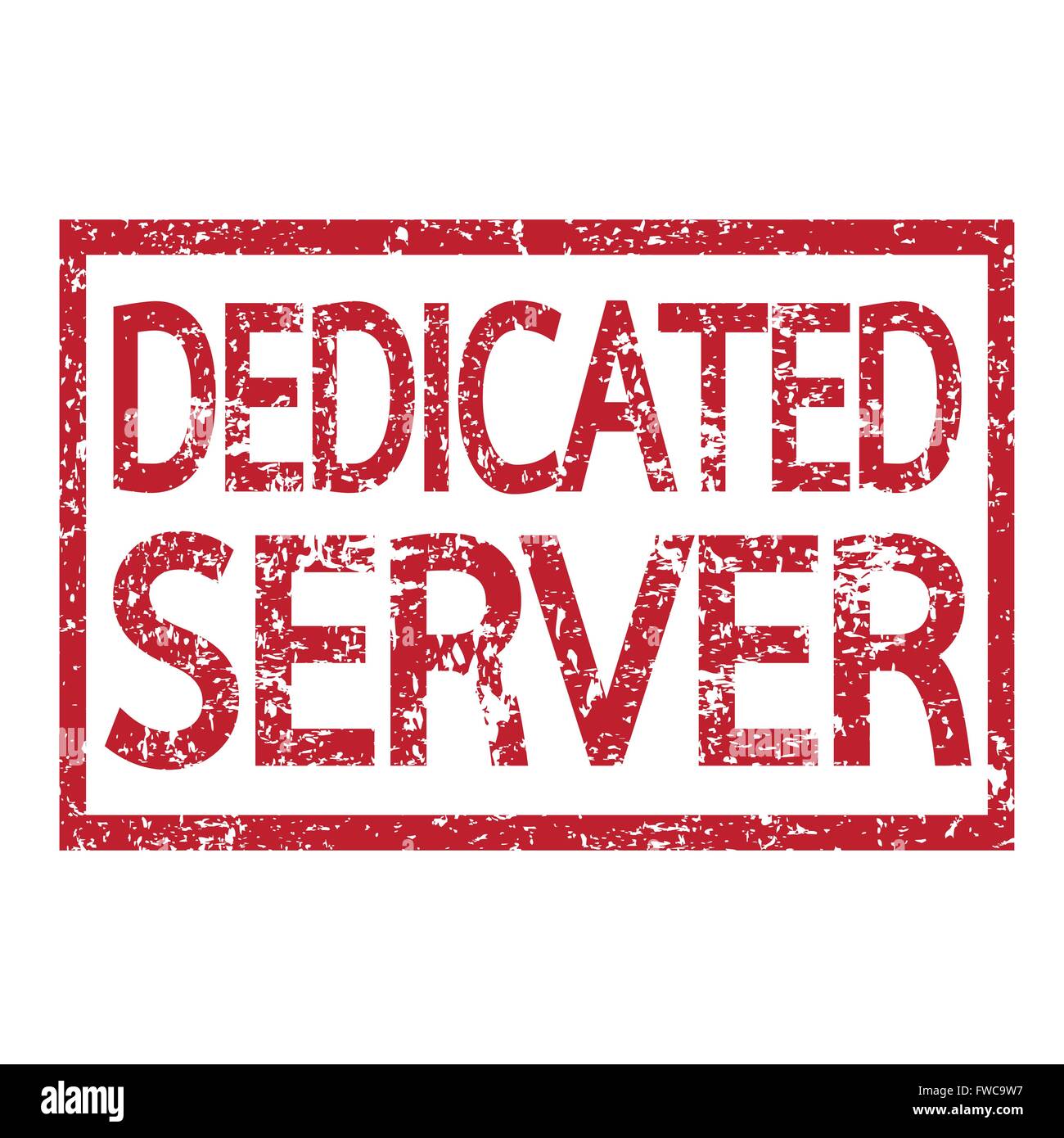 Il testo del timbro server dedicato Illustrazione Vettoriale