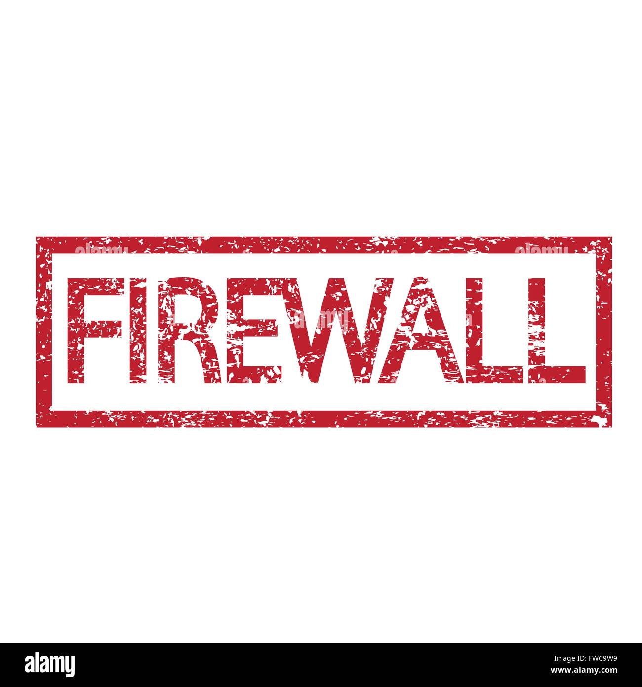 Il testo del timbro FIREWALL Illustrazione Vettoriale