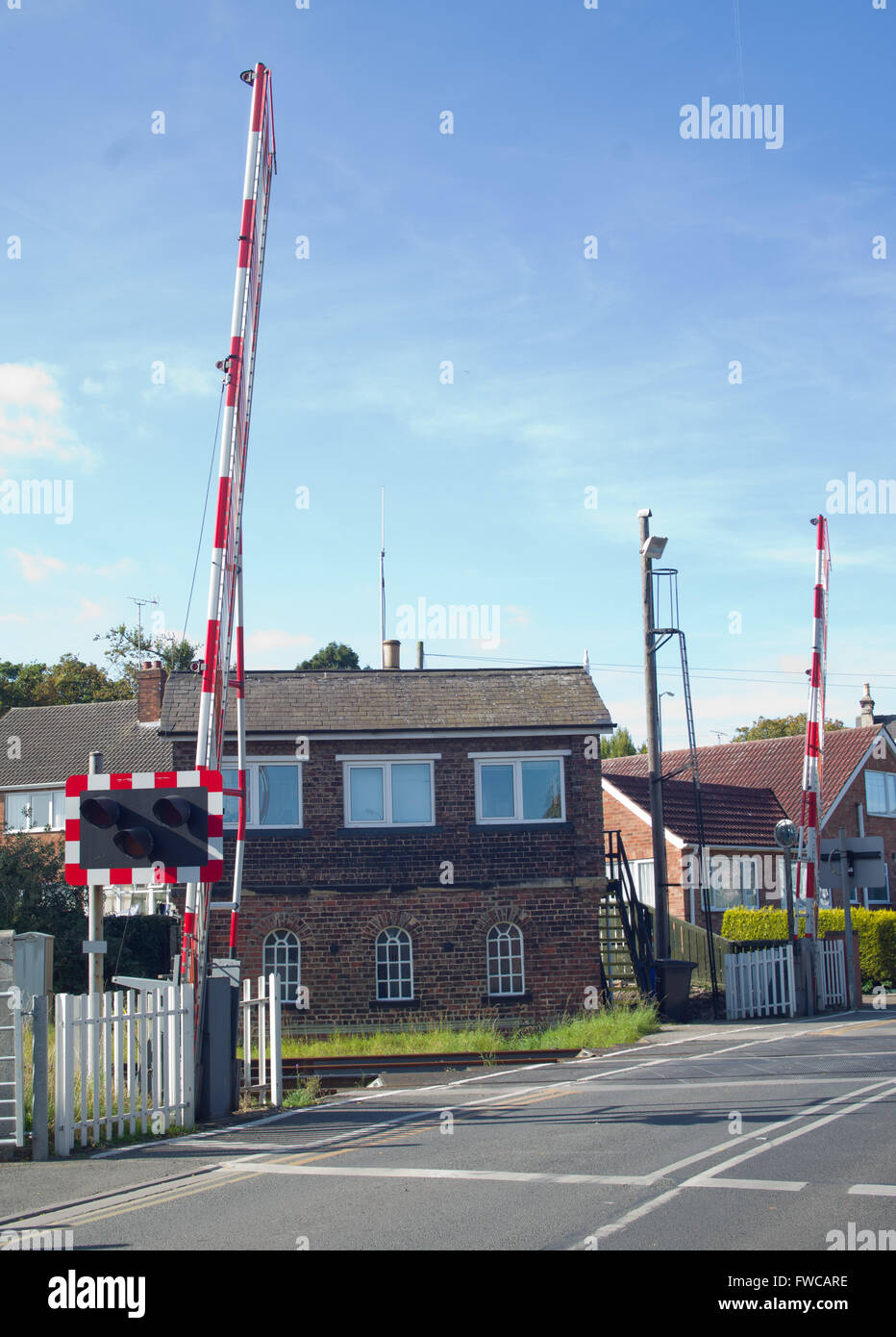 Passaggio a livello ferroviario REGNO UNITO Foto Stock