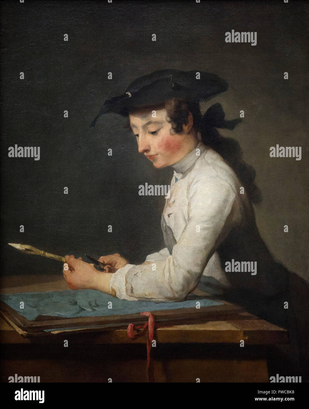 Jean Baptiste Siméon Chardin (1699-1779), il relatore per parere (1737). Foto Stock