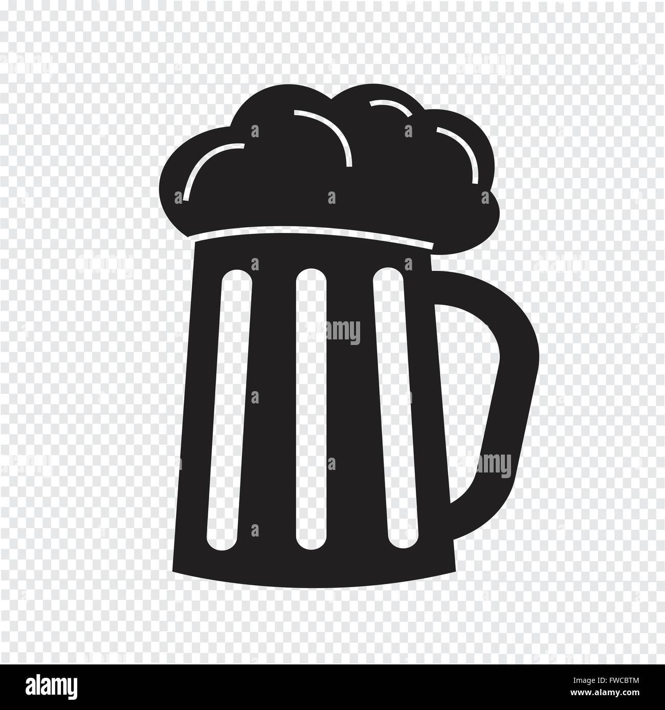 Icona di birra di vetro Illustrazione Vettoriale