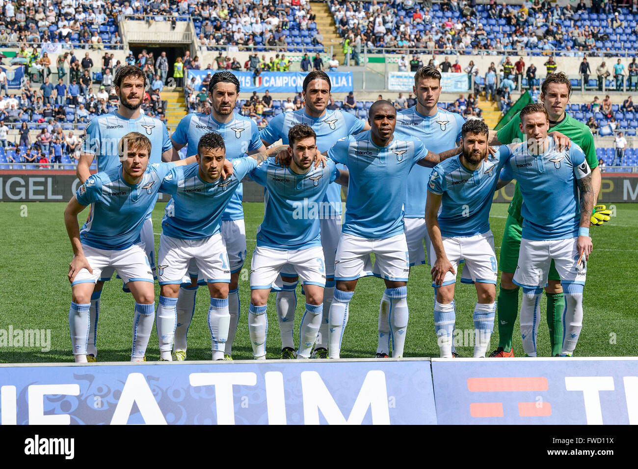 Roma, Italia. 03 apr, 2016. Lazio vs Roma nella foto SS Lazio Credito: marco iorio/Alamy Live News Foto Stock