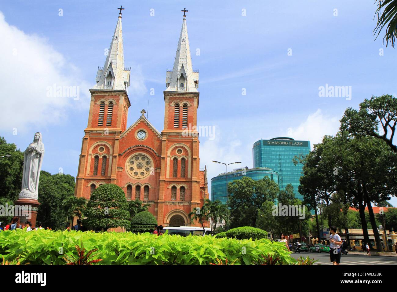 La cattedrale di Notre Dame Basilica di Saigon Vietnam Asia Foto Stock