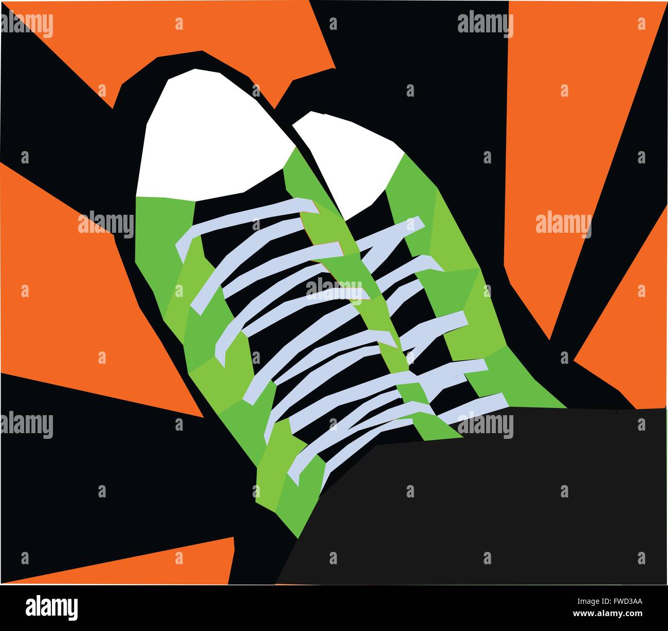 Geomteric creative e colorate sneakers mosaico Illustrazione Vettoriale