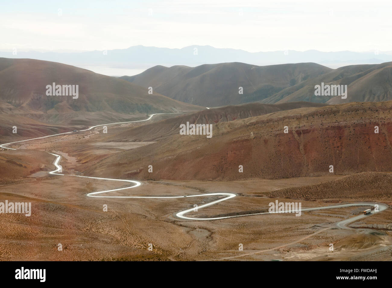 A Zig Zag Highway 52 al Cile - Jujuy - Argentina Foto Stock