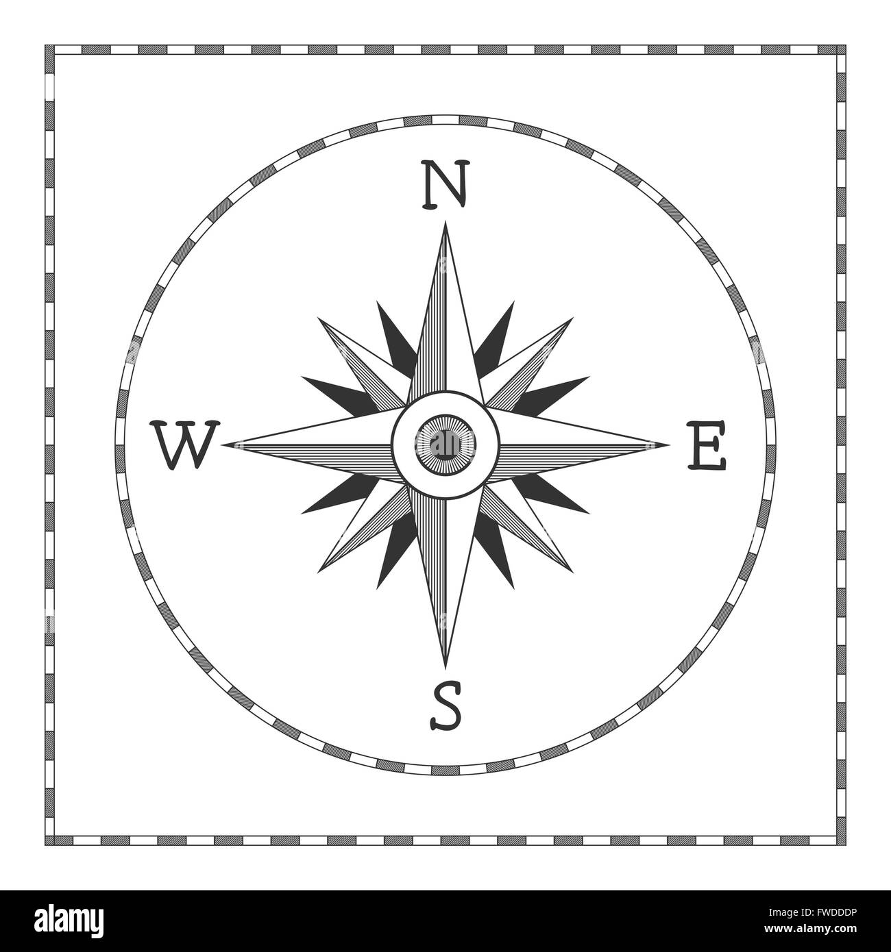 Rosa dei venti su sfondo bianco - illustrazione vettoriale Illustrazione Vettoriale