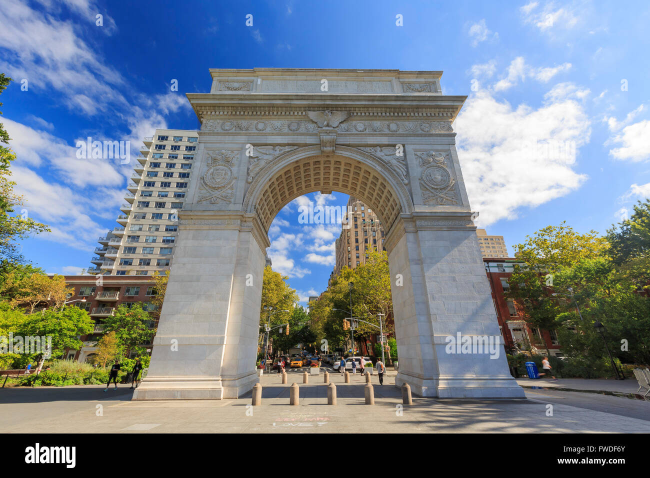 Washington Square Park a New York City Foto Stock