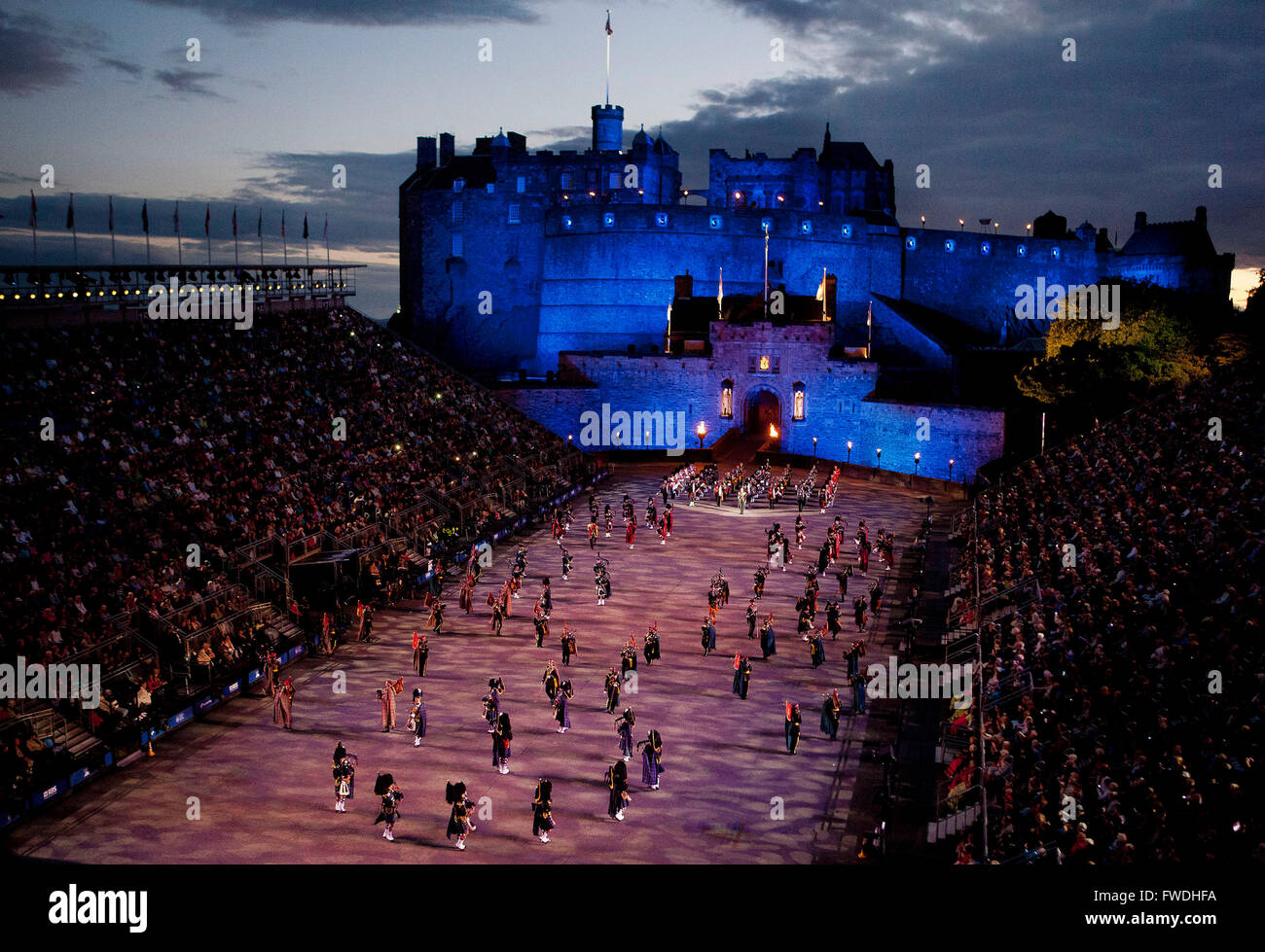 Il Festival di Edimburgo: Edinburgh Tattoo militare Foto Stock