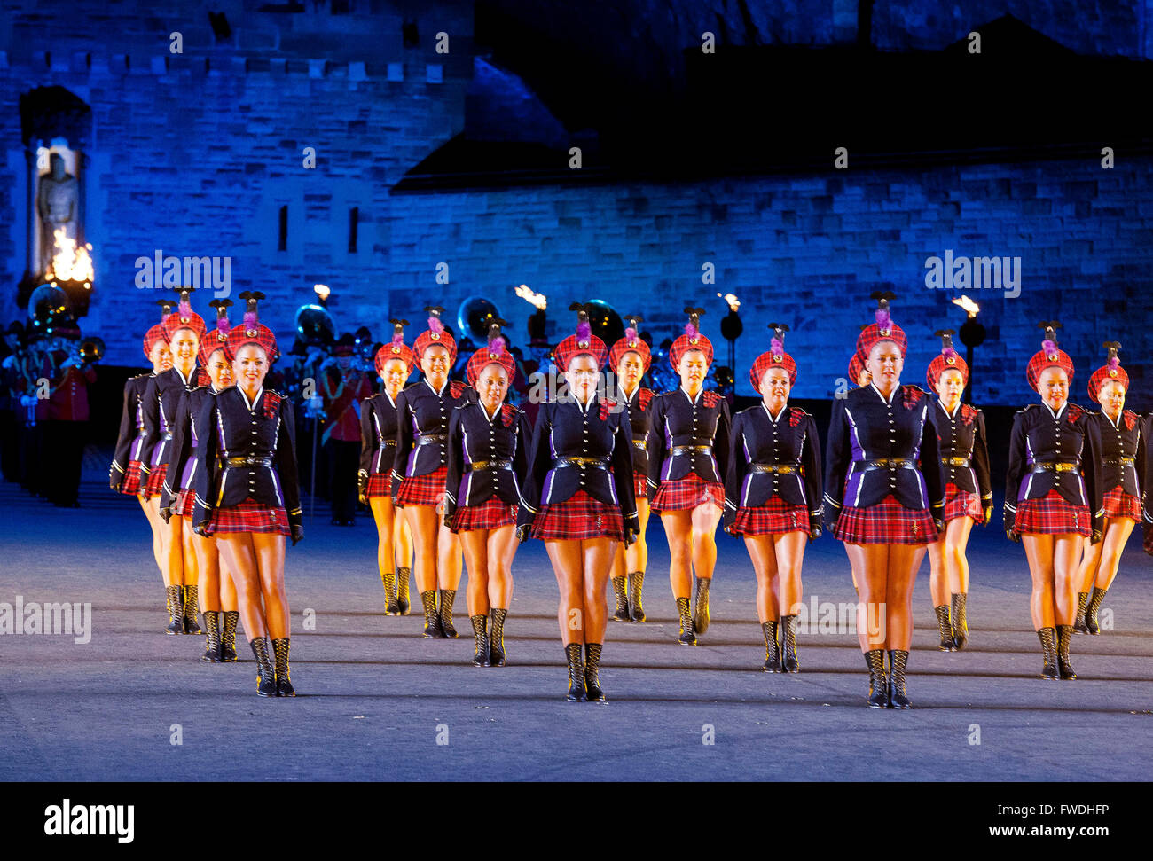 Il Festival di Edimburgo: Edinburgh Tattoo militare Foto Stock