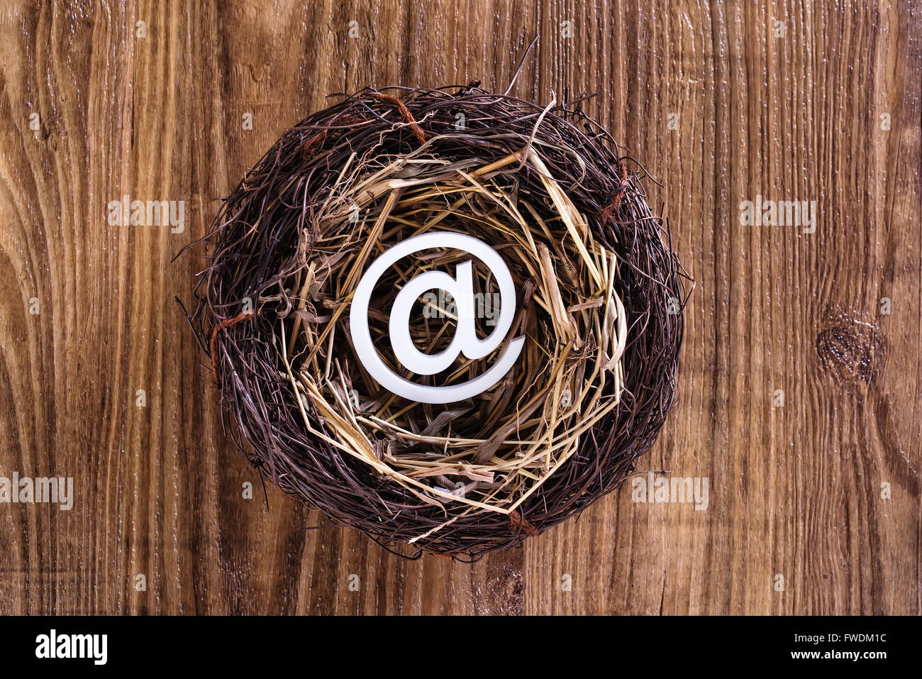 Segno di posta nel nido Foto Stock