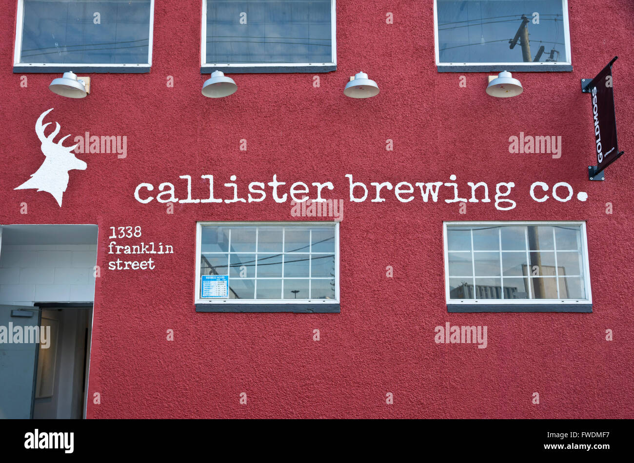 Callister Brewing Company edificio su Franklin Street in East Vancouver, BC, Canada. Artigianato locale birreria. La birra artigianale in Vancouver. Foto Stock
