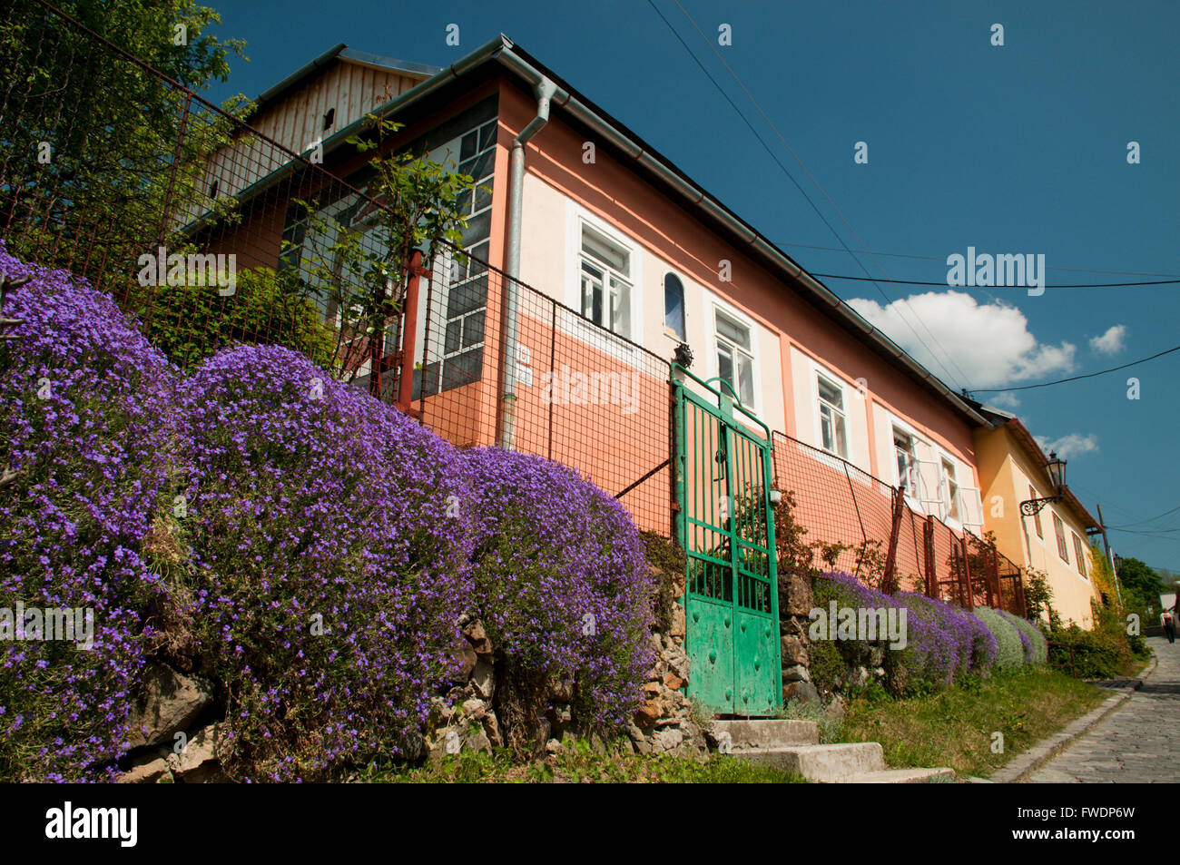 Vecchia casa storica in Banska Stiavnica, Slovacchia Foto Stock