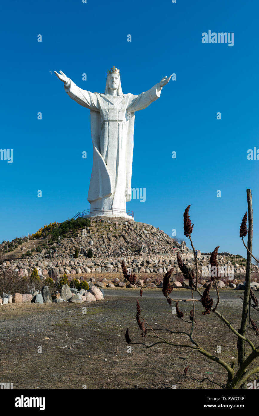 Cristo Re, il più grande del mondo statua di Gesù, Swiebodzin, Lubusz Voivodato in Polonia occidentale, Europa Foto Stock