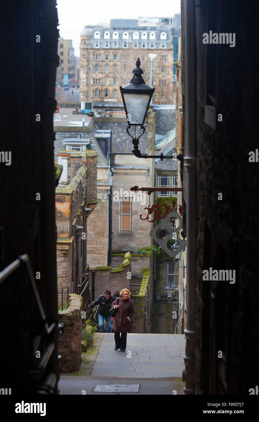 Edinburgh: a piedi fino al Royal Mile Foto Stock