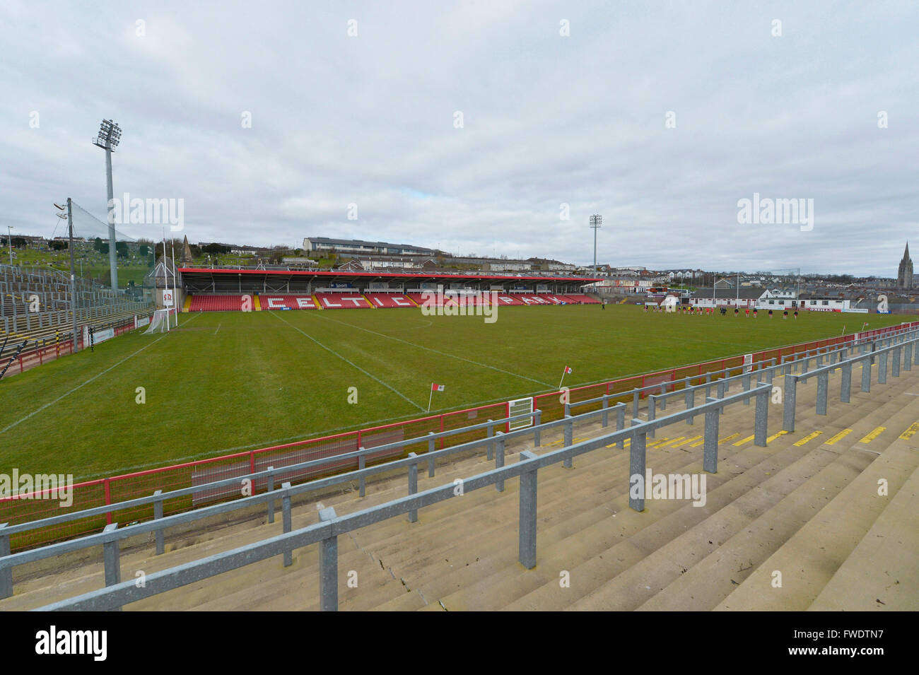 Celtic Park GAA stadio sportivo in Londonderry, Irlanda del Nord. Foto Stock