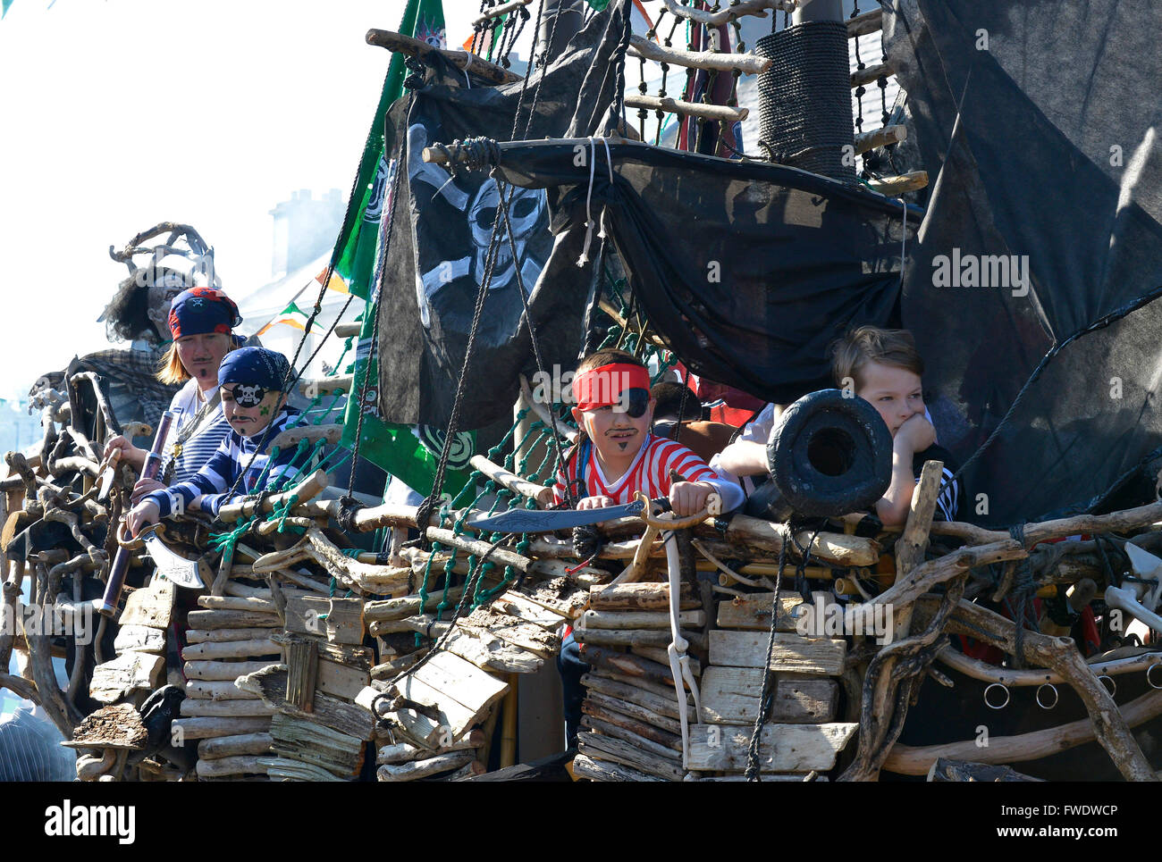 Il giorno di San Patrizio parade di Moville, Inishowen, County Donegal, Irlanda. Foto Stock
