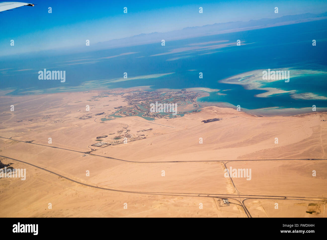 Deserto vista dall'aereo Foto Stock