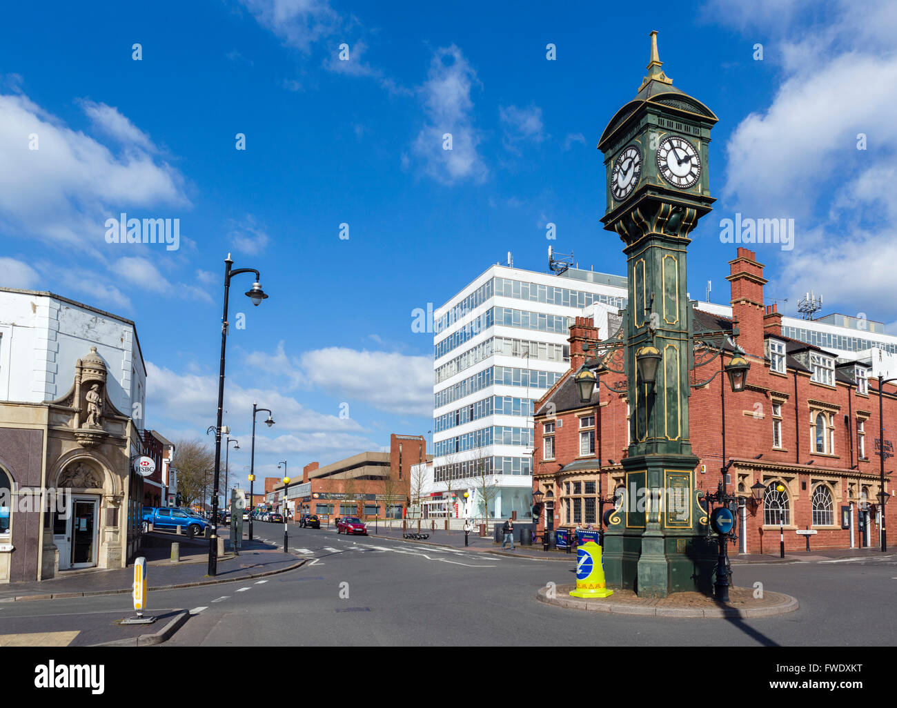 Il Chamberlain orologio nel centro del quartiere dei gioiellieri, Birmingham, West Midlands, England, Regno Unito Foto Stock