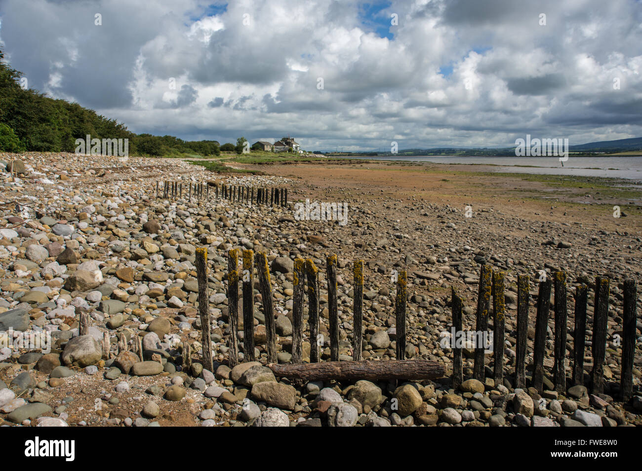 Pennelli sulle lune Estuary vicino punto di Sunderland Foto Stock