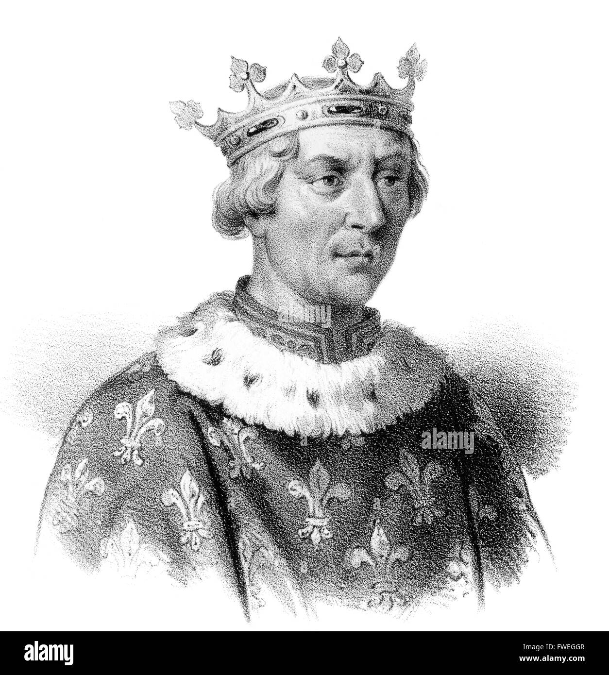 Luigi VIII il leone, Ludwig VIII., 1187-1226, re di Francia dalla casa di Capet, re d'Inghilterra Foto Stock