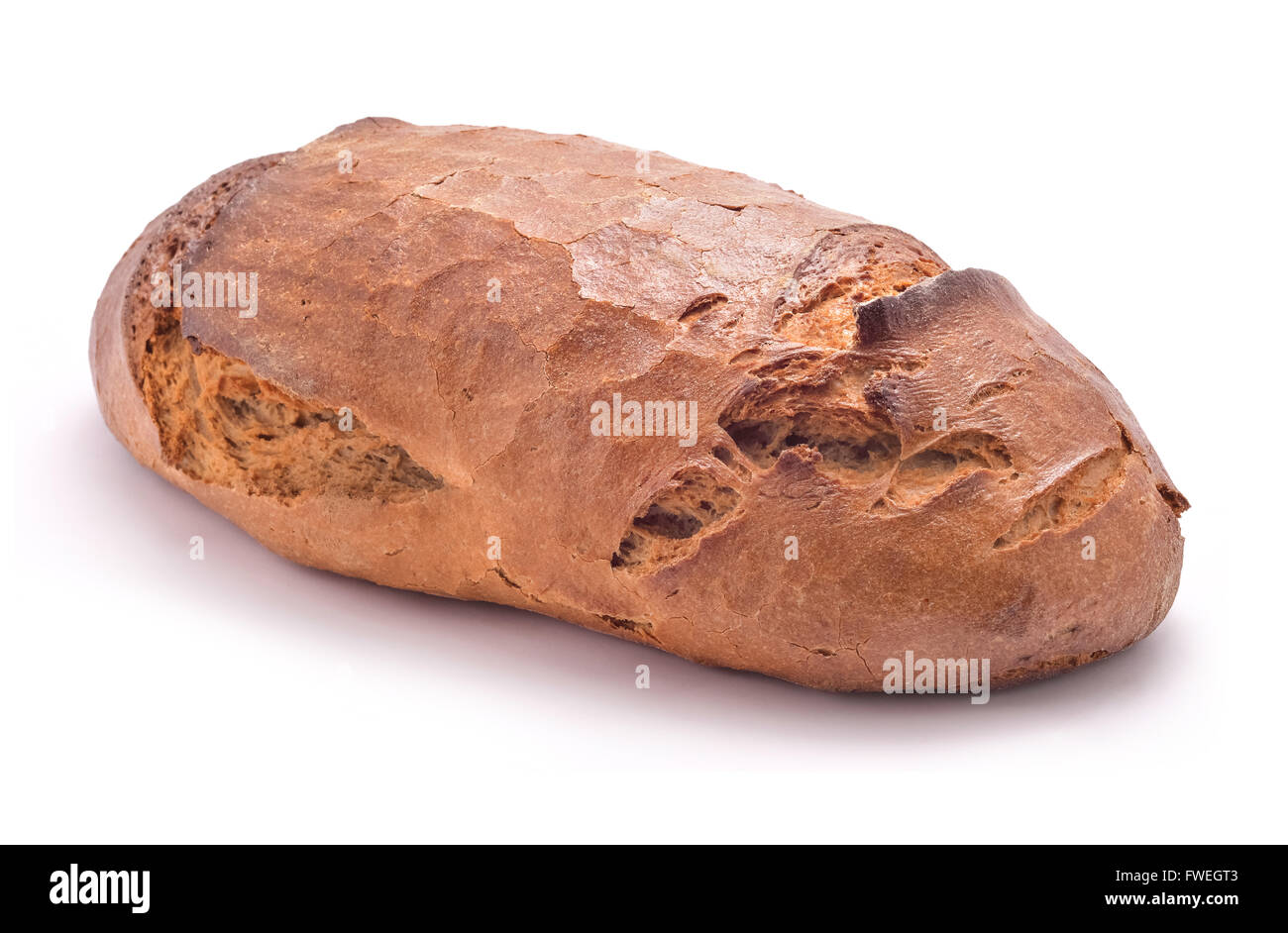 Pane fresco su bianco Foto Stock