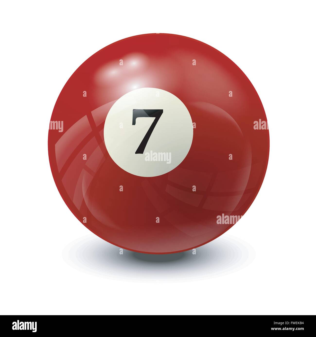 Billiard red pool ball number 7 snooker immagini e fotografie stock ad alta  risoluzione - Alamy