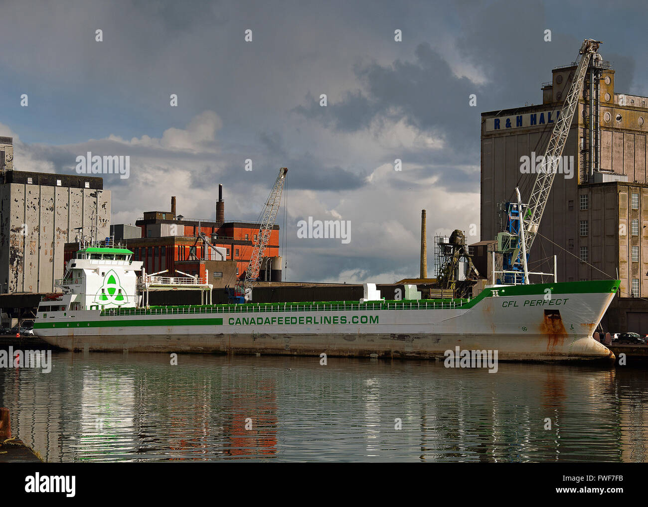 Nave da carico generale "CFL perfetto' ormeggio in banchina Kennedy, Porto di Cork, Cork, Irlanda. Foto Stock