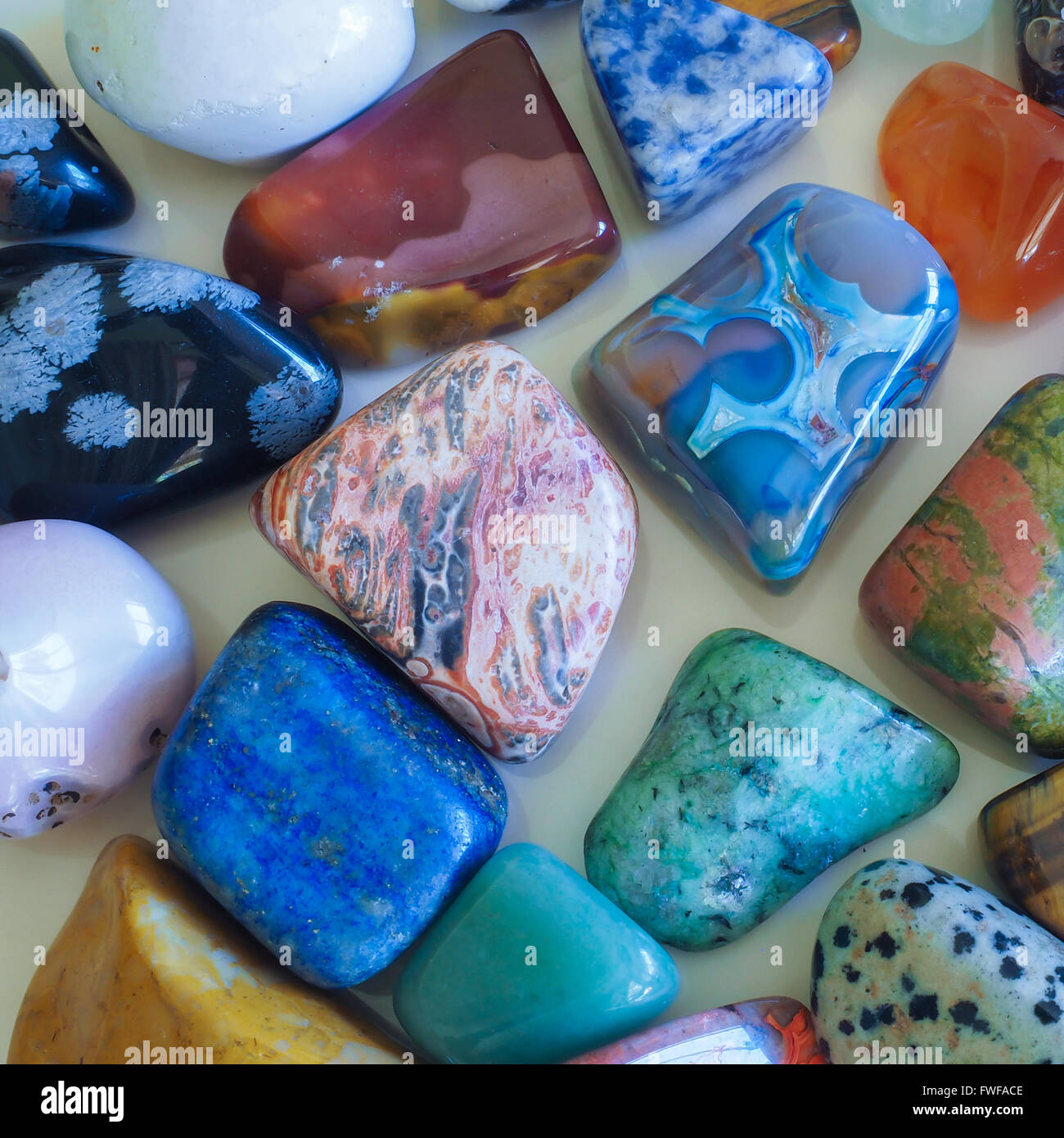 Misto pietre Semi-Precious Foto Stock