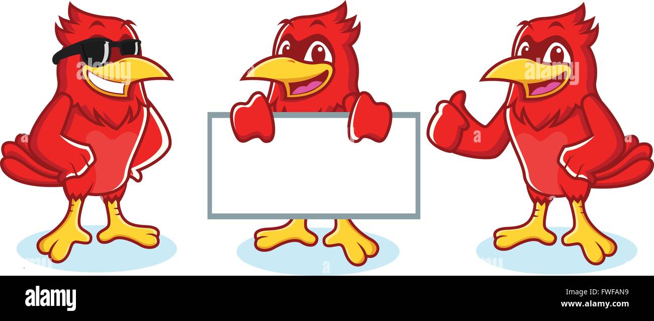 Il Cardinale Felici mascotte Illustrazione Vettoriale