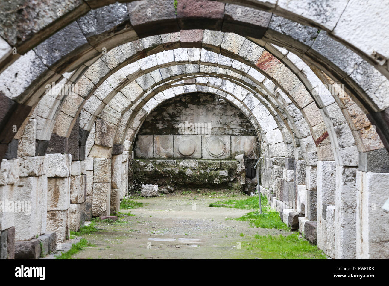 Agorà di Smirne nella città di Izmir, Turchia Foto Stock