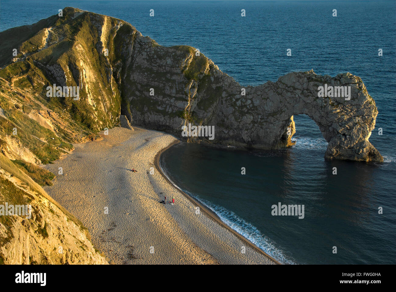 Una vista della porta di Durdle, Dorset, Regno Unito Foto Stock